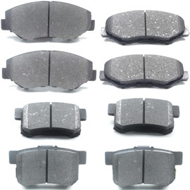 GuuYebe 8 PCS Brake Pads Front and Rear Kit, For Honda 2005-2016 CRV CR-V, Replace For D914 D1086