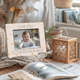 APJYM Love You to the Moon and Back Picture Frames 4x6, Romantic Gifts for Her Wife Girlfriend, Wedding Anniversary Valentine's Day Gifts for Girlfriend Boyfriend Husband Wife, Couples Picture Frame