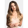 Brown/blonde ombre half wig, layered, wavy: Adeline