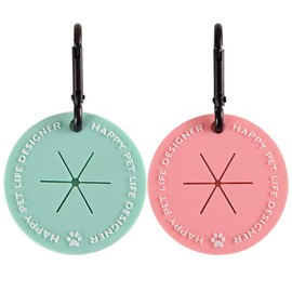 2 PCS Dog Poop Bag Retainer,Dog Poop Bag Holder,Hands Free Pet Waste Bag,Lightweight Portable Dog Lead Waste Bag Clip Hands Free PoopBag Carrier,for Dogs Walking Accessory(Pink and Green)