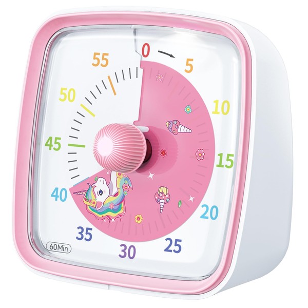 Ainowes 60-Minute Visual Timer with Night Light, Countdown Timer for