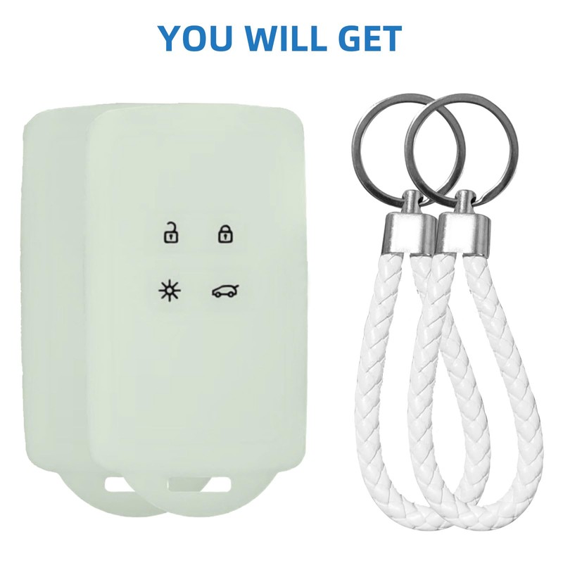 Pack of 2 Car Key Case Blue Compatible with Renault