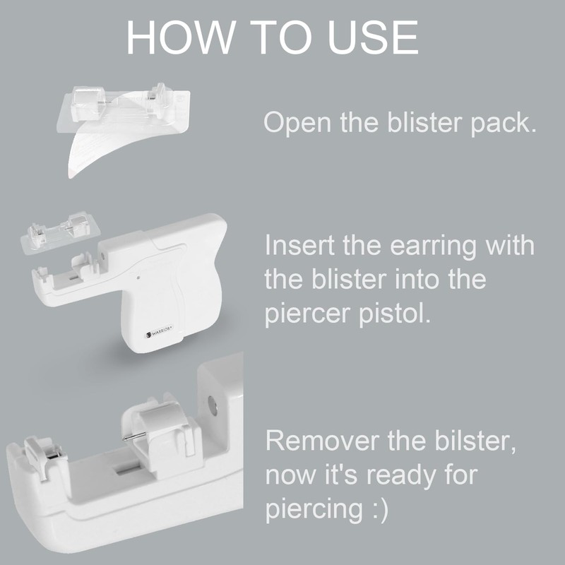 Warrior WARRIOR Sterile Piercing Gun Disposable Earrings Maker with Alcohol
