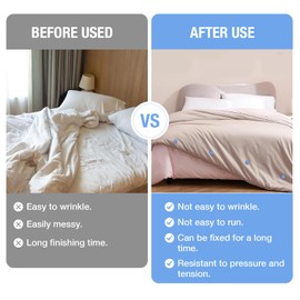 Auzly 28-Pack Premium Duvet Clips | Heavy Duty Quilt Cover Fasteners | One-Button Lock/Unlock Design | Non-Slip Metal Duvet Pins for Bedding, Cushions & Curtains (Blue)