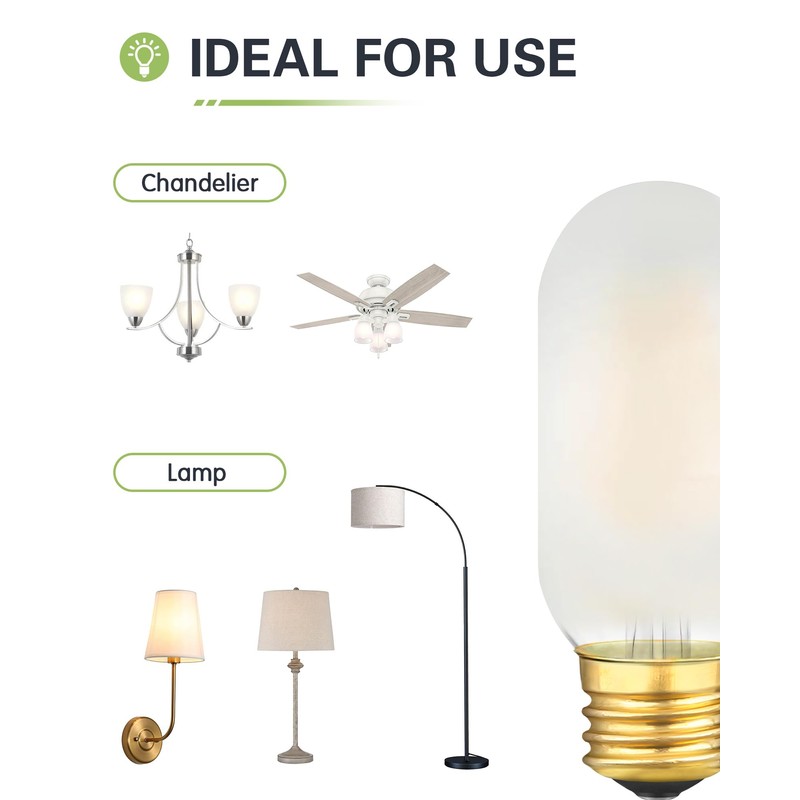 LUMILECT Frosted T45 E26 LED Bulb Dimmable 40W Equivalent E26