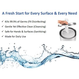 FRESH START® Multipurpose Wet Wipes – 3x Variations: Sanitizing, Cleansing, and FX-Disinfecting Wipes, Ideal for Home, Gym, Office, and Commercial Use (FX-Disinfecting 700/Roll, 2,800/Case)