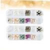 Baluue 2sets Natural Shell Flake Nail Art Decor Manicure Accessories