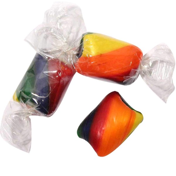 Rainbow Cylinder Shaped Candy Twists - 2 Pounds - Fruit Flavored