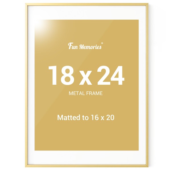 Fun Memories 18x24 Gold Frame, 18 x 24 Metal Poster