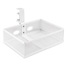 HAQIUHETO 360 Degree Rotation Drawer Under Desk Organiser Drawer Desk Organiser Drawers Desk Drawers for Office Table Dressing Table Home Office White