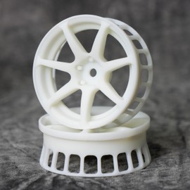 Soft Slim Wheel Type 7 (Offset 5) for RC Drift 3D Printer White