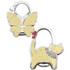 KUNHEHO Purse Hook for Table Butterfly and Cat Design Foldable
