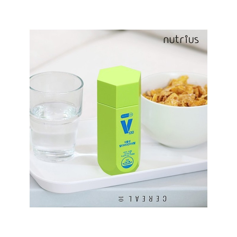 (뉴트리어스)국내최초 100% 식물성 멀티비타민미네랄 30캡슐 (Nutrious) Korea's First 100% Plant-Based