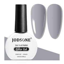 JODSONE Light Grey Gel Nail Polish 10ml Soak Off Nail Polish Grey Nail Color Salon Quality Long-Lasting Vegan & Cruelty-Free Low Odor Need U V Lamp Curing