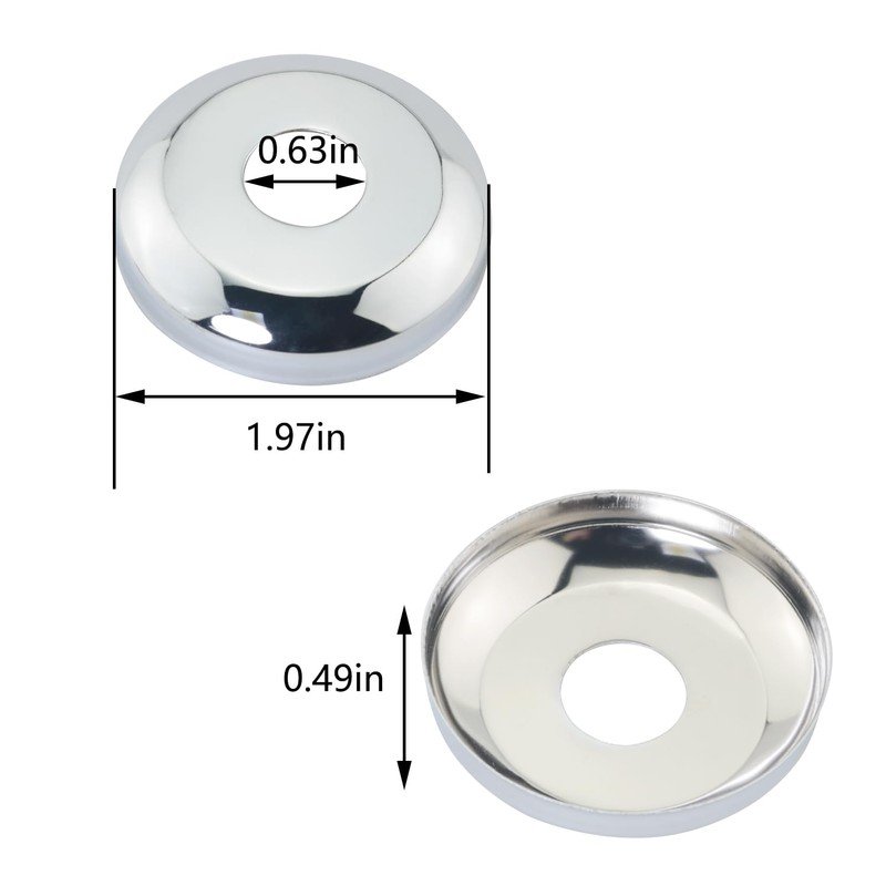 ZZHXSM 12 PCS 1/2 Inch Chrome Plated Stainless Steel Pipe