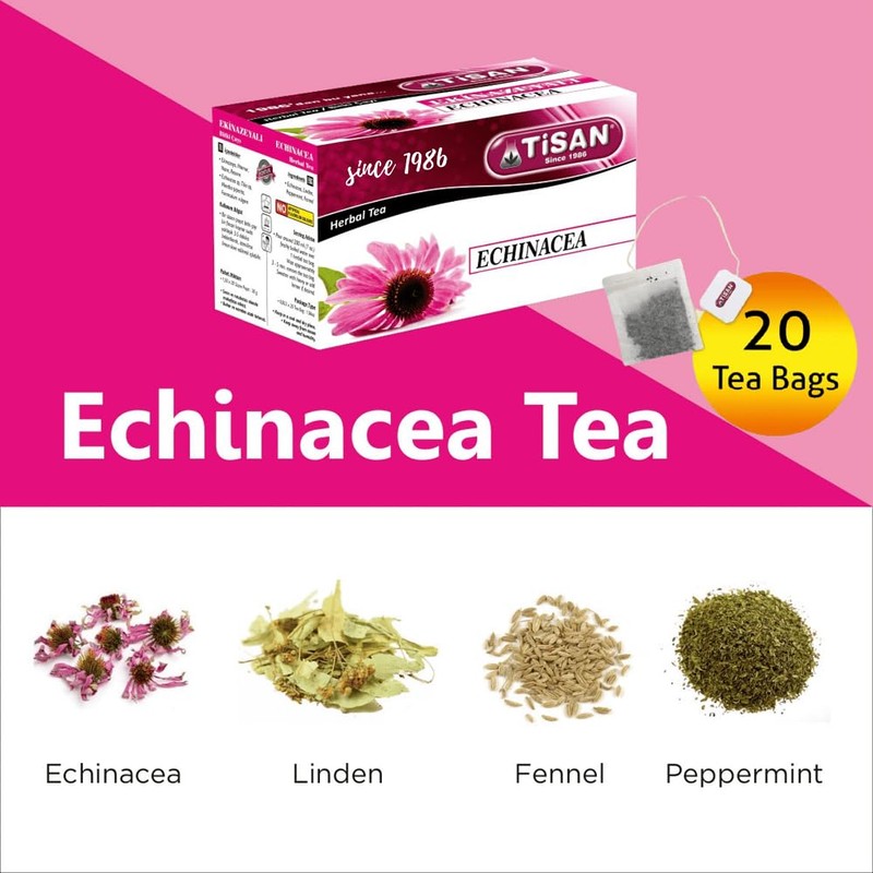 Echinacea Tea from Tisan - 2 boxes total 40 tea