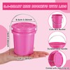 Hushee 6 Pcs Mini Plastic Buckets with Lids, 0.4 Quart