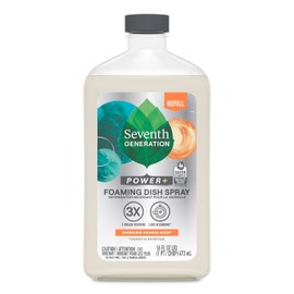 Seventh Generation Power+ Foaming Dish Spray Mandarin Orange Dishwashing soap Cuts Grease 16 oz