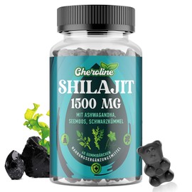 Shilajit Sea Moss and Ashwagandha Gummies 1500 mg per Serving, Enriched with 60% Fulvic Acid & 85+ Trace Elements, High Dose Complex for Energy, More Practical than Resin (60 Pieces (1 Pack))