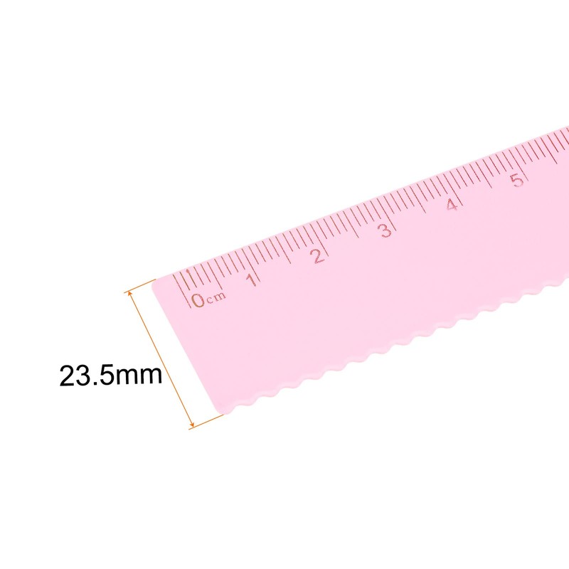 sourcing map Straight Ruler 15cm Metric Aluminum Alloy Ruler Wave