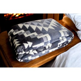 Beautiful Alpaca Wool Blanket—Reversible—Plush Soft Throw—90+” x 72+”—Fair Trade—Hypoallergenic—Warm—Breathable—Andes Elegante