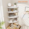 Homode Corner Floating Shelves, Set of 4 Round Corner Shelf