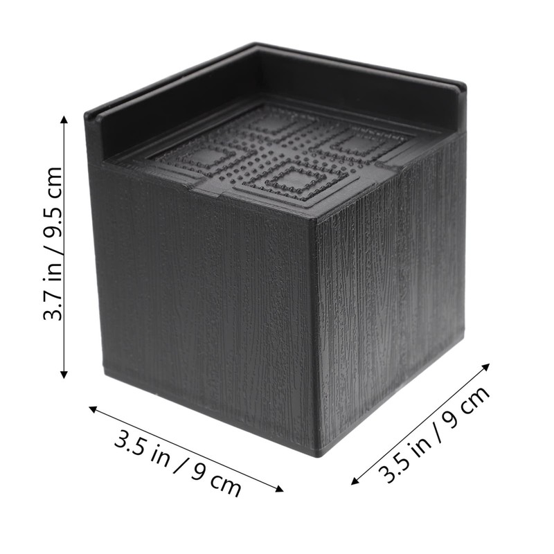 DOITOOL 4Pcs Square Rubber Furniture Risers - 3 Inch Height