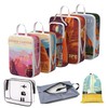 Compression Packing Cubes for Travel, 8 Set National Park Luggage