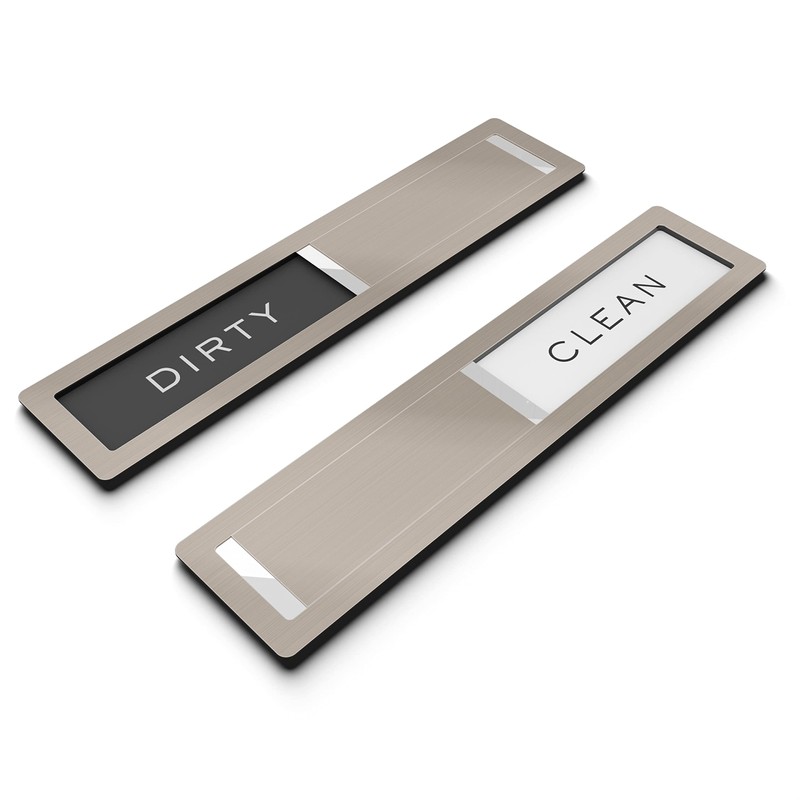 Clean dirty magnet for dishwasher, Kubik Letters Premium Stainless Steel