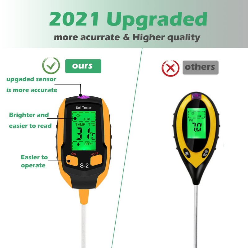 Justmetr 5 in 1 Soil PH Meter, Soil Tester Moisture,