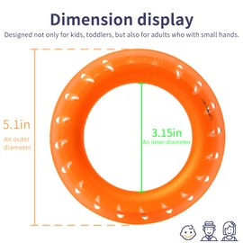 Kaiciuss Kite String Hoop for Kids, Orange & Green Kite Spool Set, Kite Handle Kit with 300 Feet Line for Each Kite Reel Winder (2 Pack)