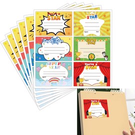 120 Pcs Back to School Certificates Stickers 2 x 3 inch Student Award Certificates Kids Recognition Awards Preschool Achievement Certificates Classroom Reward Stickers of Teacher Reward Supplies