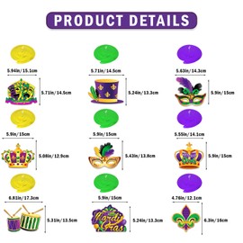 9Pcs Mardi Gras Hanging Decoration Mardi Gras Swirls Ceiling for Mardi Gras Decorations Party Supplies Carnival New Orleans Fat Tuesday Masquerade Mardi Gras Birthday Party Decorations