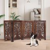 Woodify Decorative Freestanding Dog Gate – 56"x28" Folding 4 -