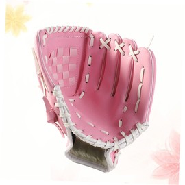 CORHAD Thicken Infield Pitcher Baseball Softball Gloves for Adults Boy Girl Left Hand Sports Infielder's Glove Pink with Enhanced Wear Resistance and Comfort