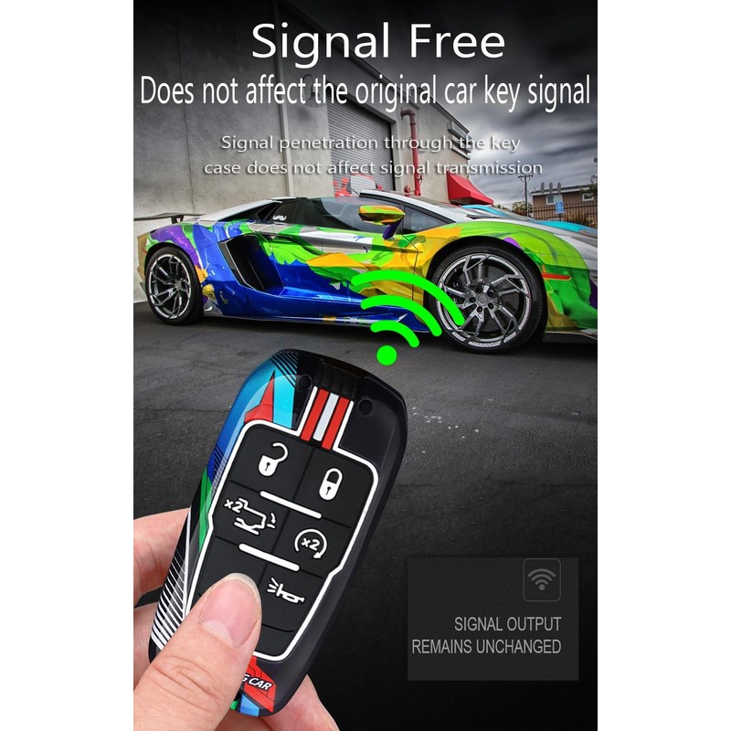 ontto Luminous car Key fob Cover fit for Dodge 2019-2025