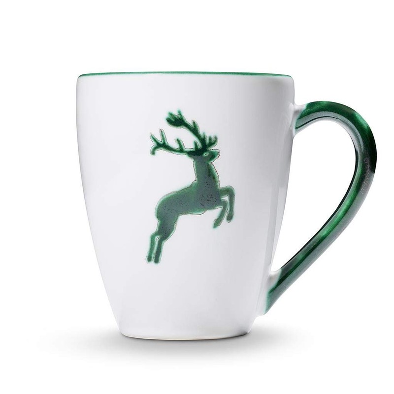 GMUNDNER KERAMIK Breakfast Cup Max Capacity: 0.3 Litres Green Deer