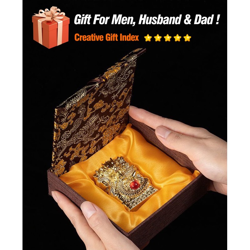 Cool Lighters, Windproof Carving Dragon Antique Lighter, Reusable Kerosene Grinding