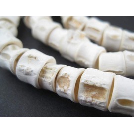 Fish Vertebrae Beads - Full Strand of Recycled African Bone Beads - The Bead Chest (8-12mm)
