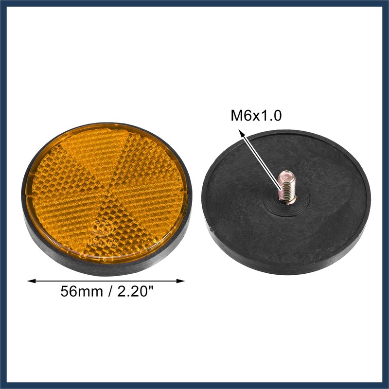 INFINAUTO 8 Pcs Round Screw on Safety Spoke Reflective Rear