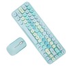 Keyboard Mouse Combo 2.4GHz Wireless Cute Retro 68 Round Keycaps
