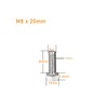 binifiMux 10-Pack M8 x 20mm Hexagon Screws Hex Bolts with