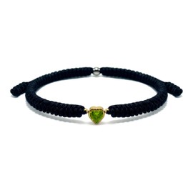 LAMIBEE Birthstone Bracelet, 12 Months Tibetan Luck Protection Wrap Bracelet, Adjustable Surfer String Gift for Him Her, Friend, Grandma, Mom, Inspirational Jewelry (August - Peridot)