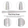 Ring Sizer Set Aluminum Finger Sizing Gauge Polishing Wood Mandrel