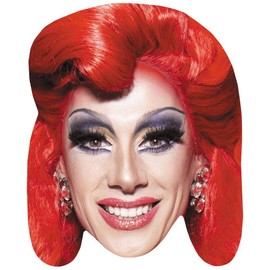 Divina De Campo (Smile) Celebrity Mask, Flat Card Face, Fancy Dress Mask