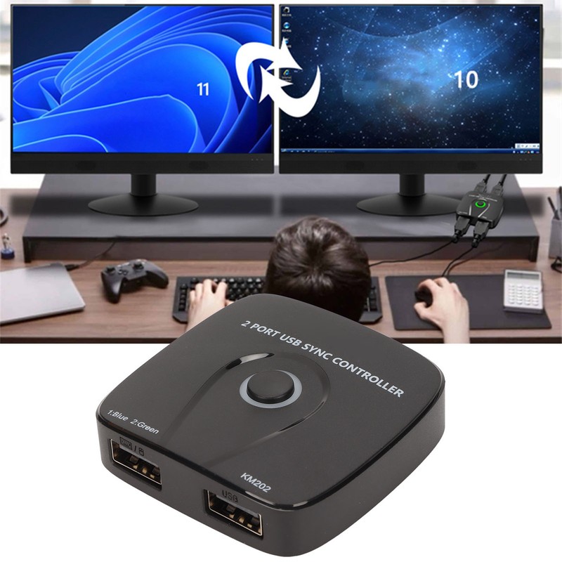 2 in 1 USB Switch Selector Multifunctional Stable Transmission KM