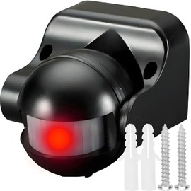 Retoo Infrared Motion Sensor Outdoor and Indoor IP44, 180° Working Field 12 m Range, Motion Sensor, Waterproof LED, Suitable for Surface-Mounted and Flush-Mounted, Wall Mounting, Swivelling Infrared