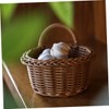 Anneome 2Pcs Decorative Imitation Rattan Wall Hanging Basket Multi-function Woven