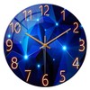 Blue Wall Clock for Living Room Decor Kitchen Wall Clocks