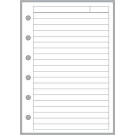 Pocket-Plus Size Notes Pages Planner Insert, Sized and Punched for Pocket-Plus Size Notebook (3.5" x 5")